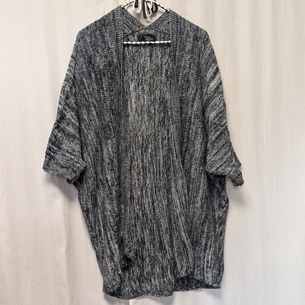 Salt And Pepper Forever 21 Quarter Sleeve Knit Cardigan